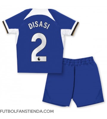 Chelsea Axel Disasi #2 Primera Equipación Niños 2023-24 Manga Corta (+ Pantalones cortos)